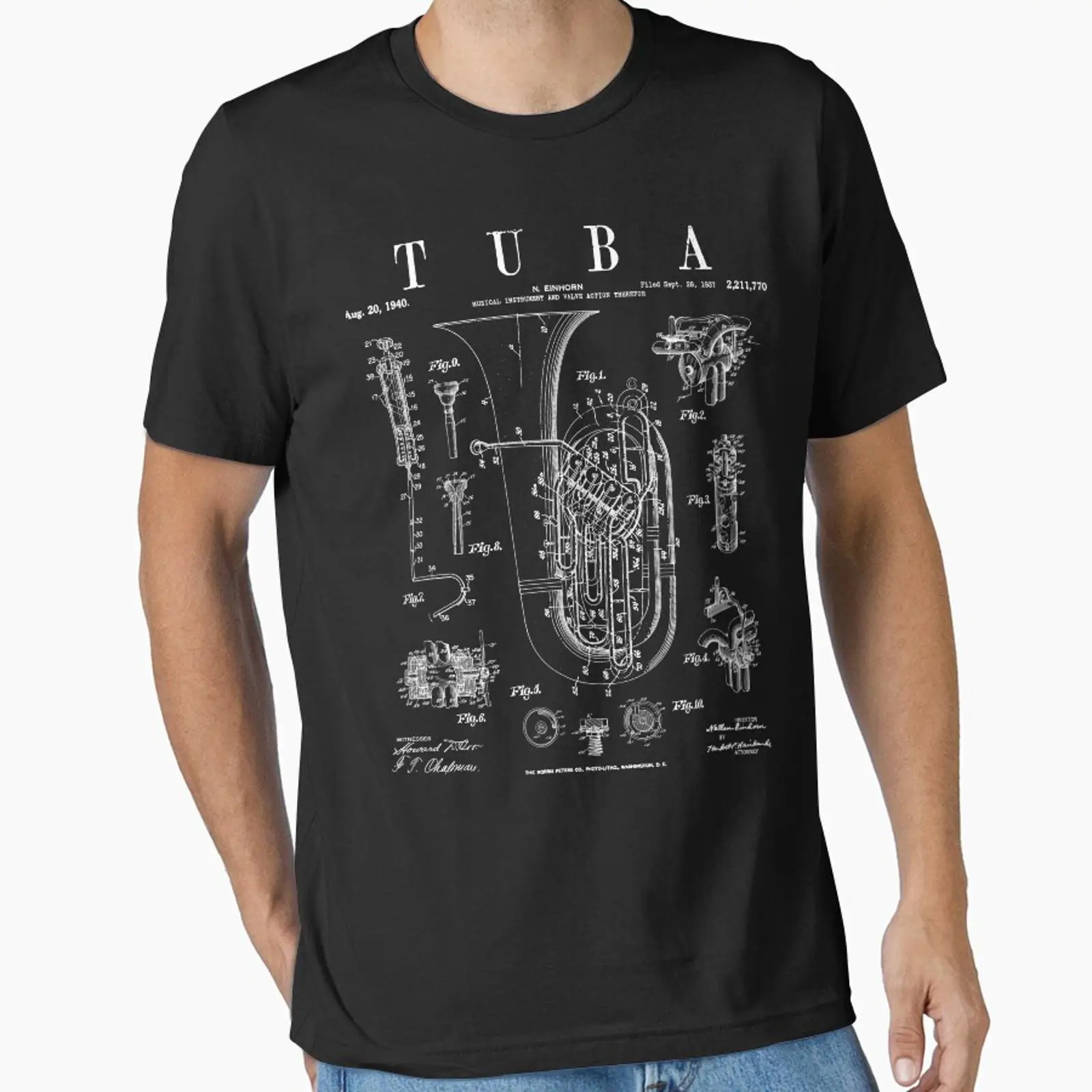 Vintage Fashion Drawings - Tuba Vintage Patent Tubaist Tubist Çizim