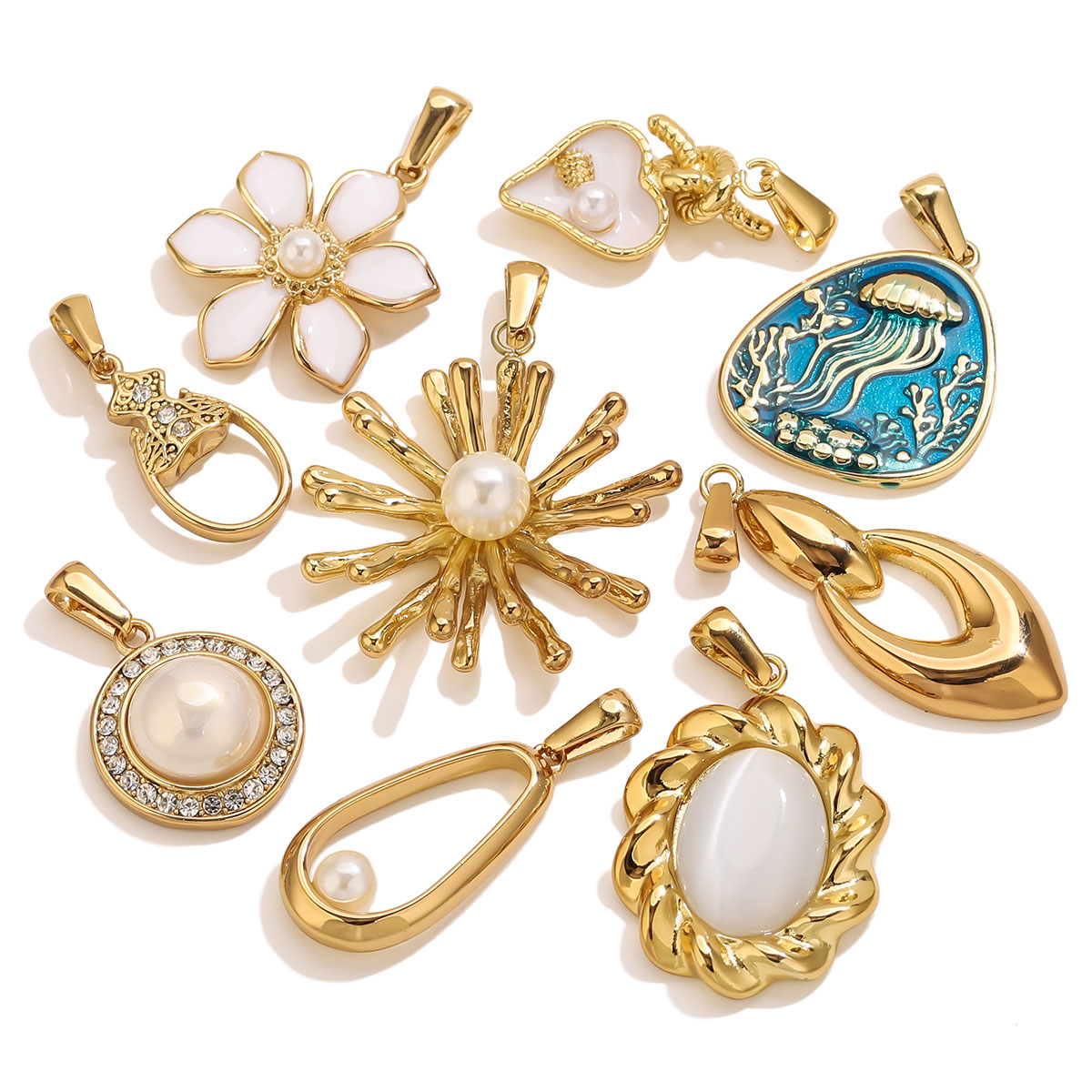 Vintage Fashion Words - 1 adet 18K altın kaplama paslanmaz