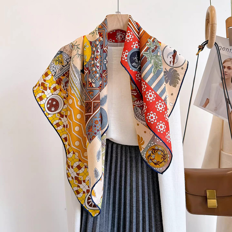 Vintage Fashion Collage - %30 Dut İpek %70 Yün Eşarp