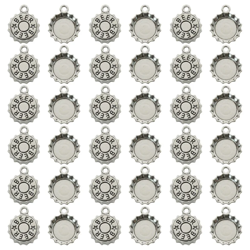 Vintage Fashion Jewelry Necklaces - 15 adet antik gümüş kaplama bira