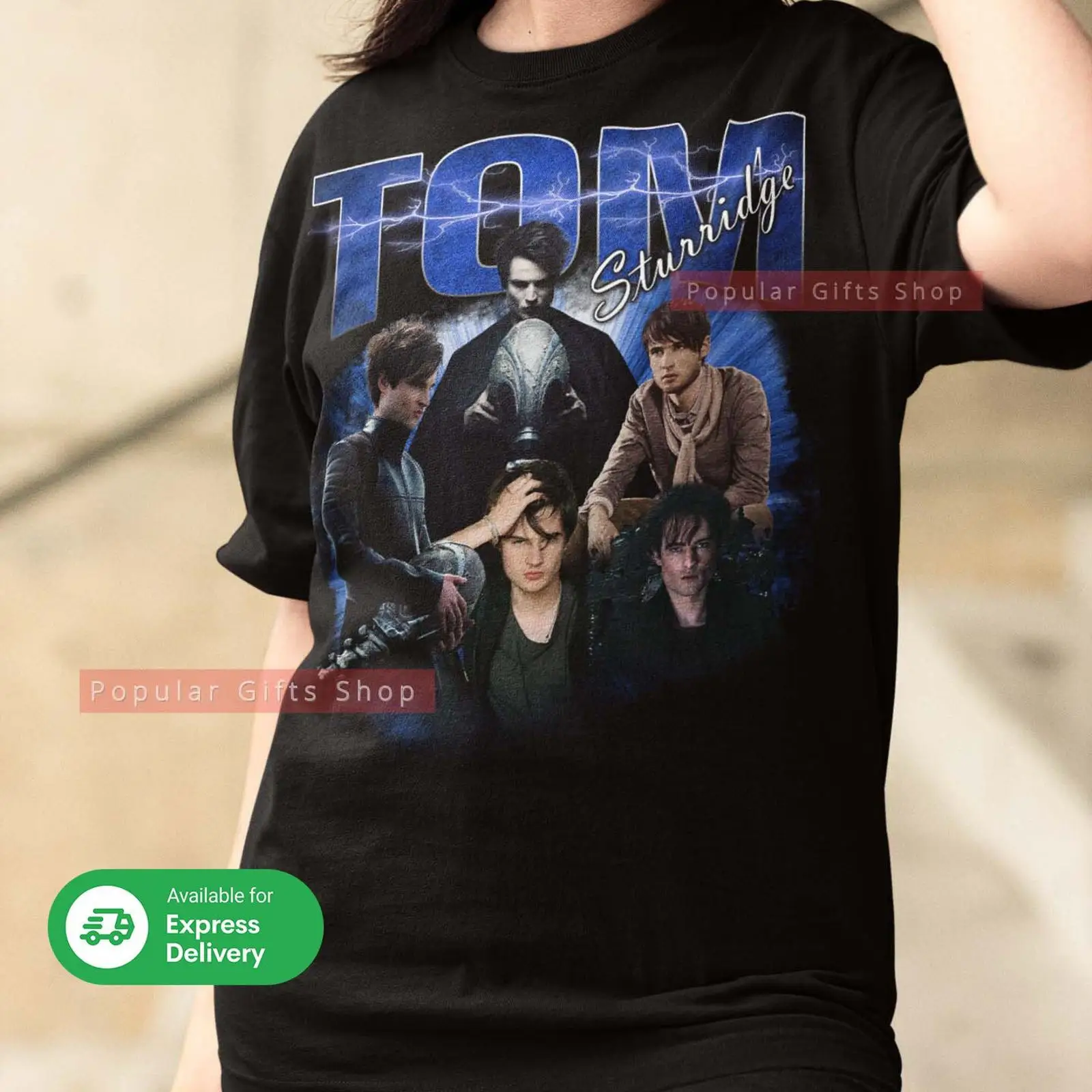 Vintage Fashion Collage - Tom Sturridge Vintage Tişört Aktör Kolajı