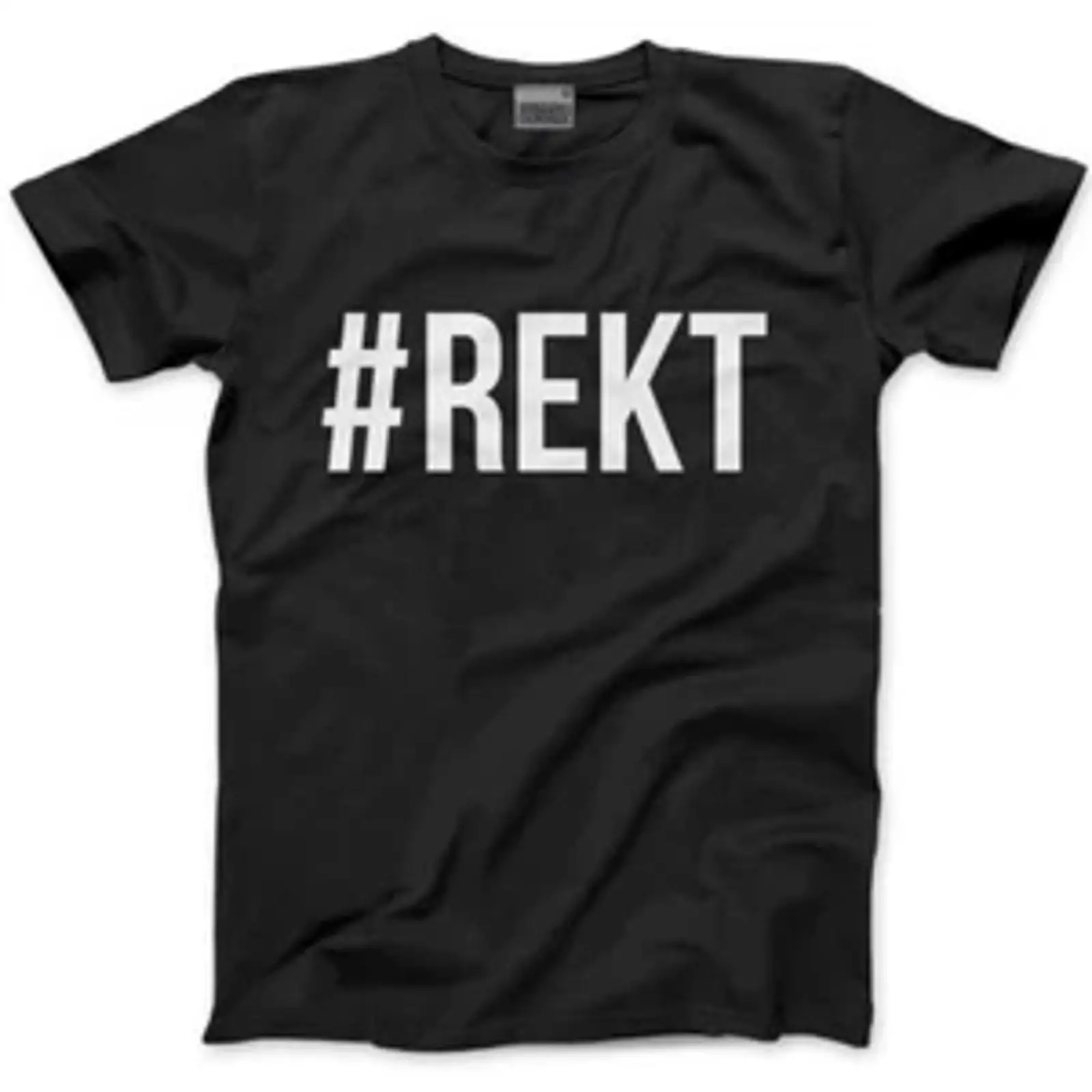 Vintage Fashion Hashtags - REKT Hashtag Wrecked Erkek Tişörtü Vintage