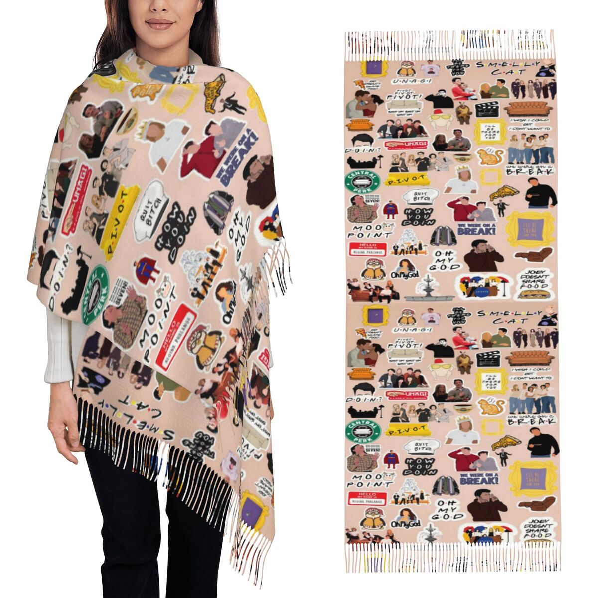 Vintage Fashion Collage - Vintage Friends TV Show Sembolü Kolaj