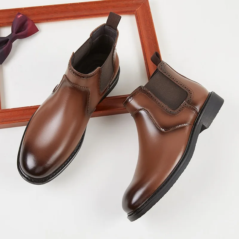 Vintage Fashion Luxury - Vintage Erkek Deri Oxford Botları Lüks