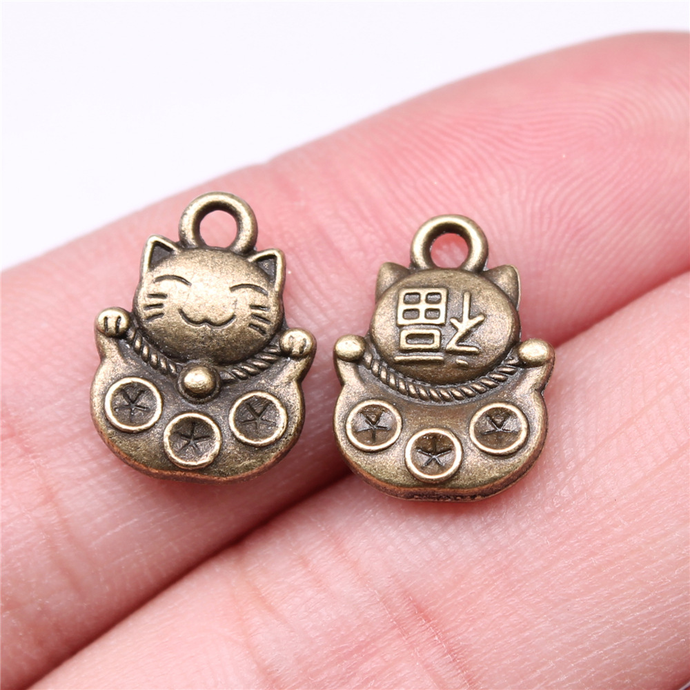 Vintage Fashion Words - 10 adet 15x11mm 3 Renk Antik