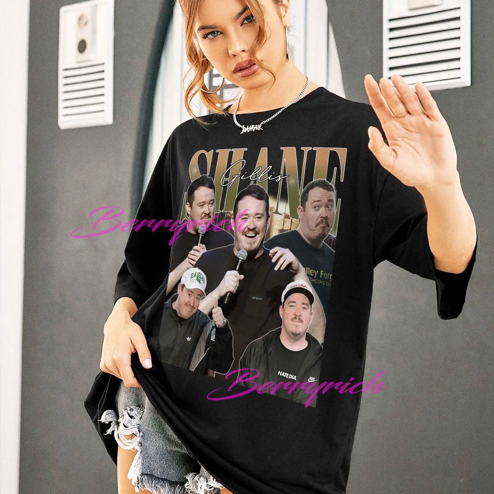 Vintage Fashion Collage - Shane Gillis Bootleg Vintage Kolaj Tişört