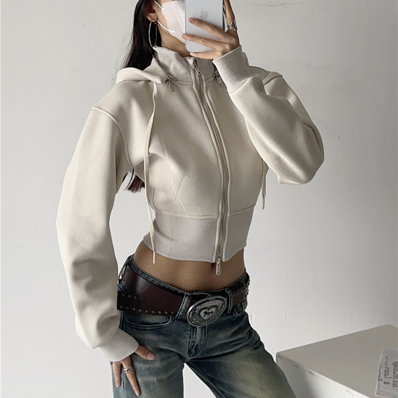 Kadın Kırpılmış Kapüşonlu Swea - Vintage Fashion Drawings incelemesi ve fiyatı
