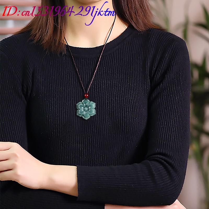 Burma Yeşim Taşı Çiçek Kolye U - Vintage Fashion Luxury incelemesi ve fiyatı