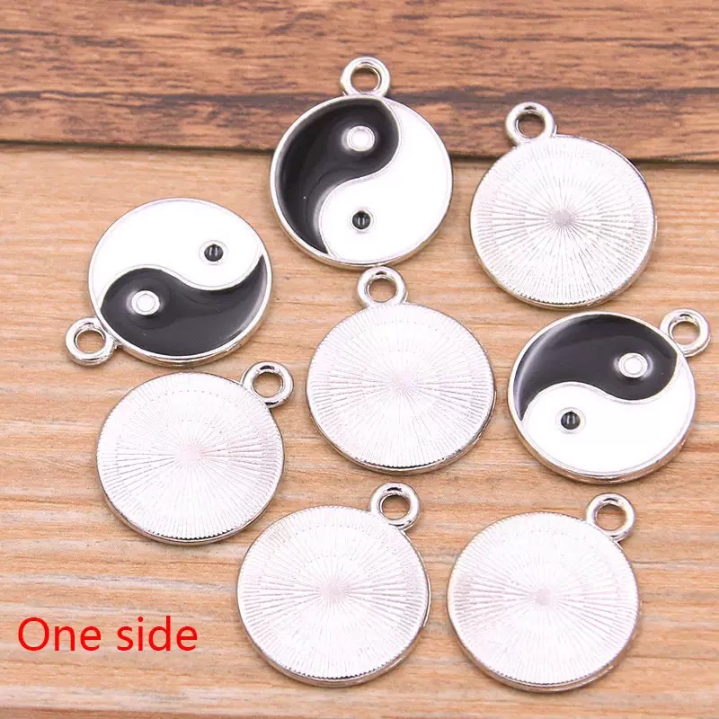 10/20 adet Alaşım Tai Chi Char - Vintage Fashion Jewelry Necklaces incelemesi ve fiyatı