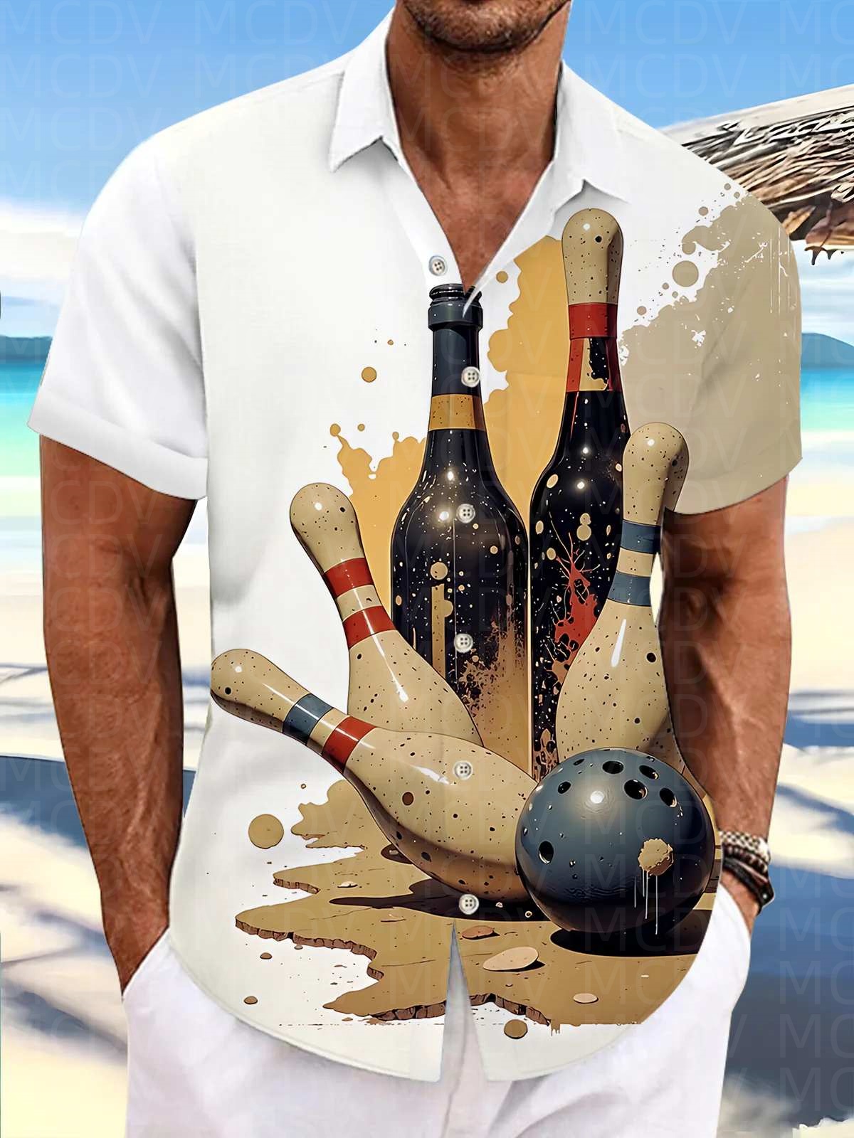 Bowling Desenli Erkek Hawaii G - Bowling Shirt Camp incelemesi ve fiyatı